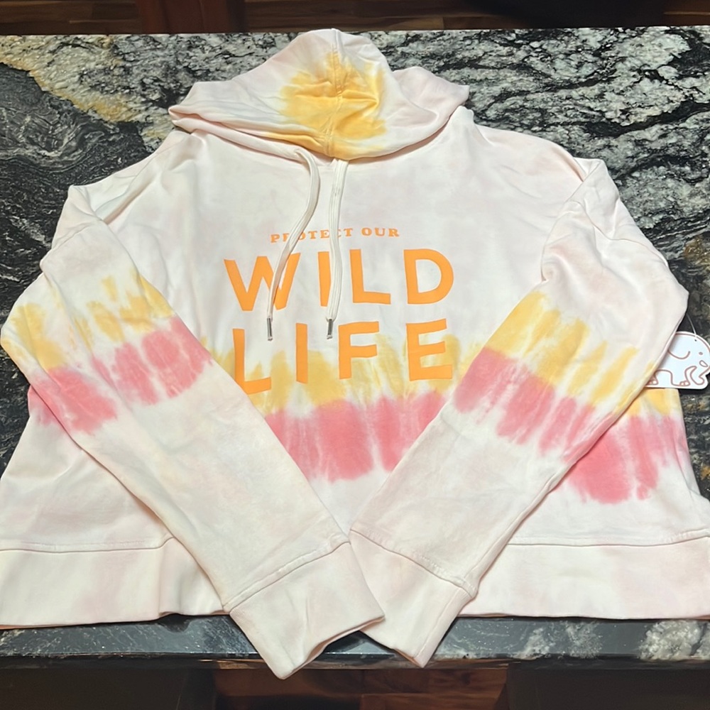 Ivory Ella, Pink and yellow, cropped sweatshirt